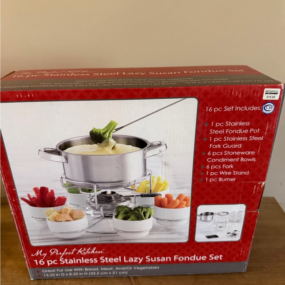 Stainless Steel Fondue‎ Set - Silver